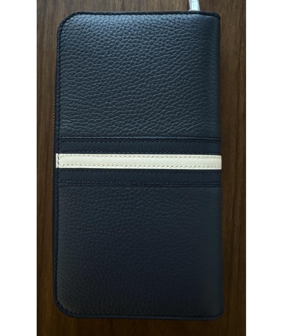 BALLY Темно-синий кожаный кошелек, фото 2
