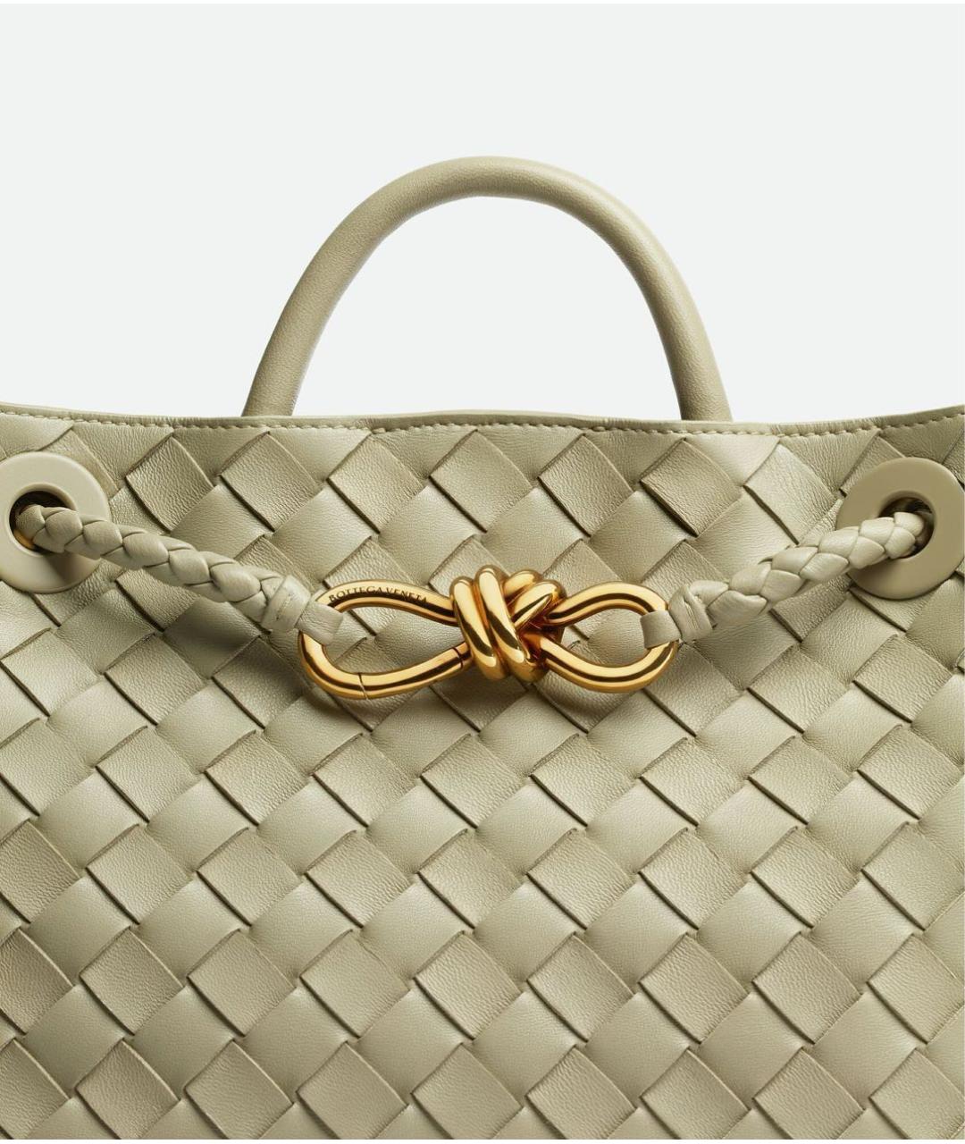 BOTTEGA VENETA Салатовая кожаная сумка тоут, фото 7