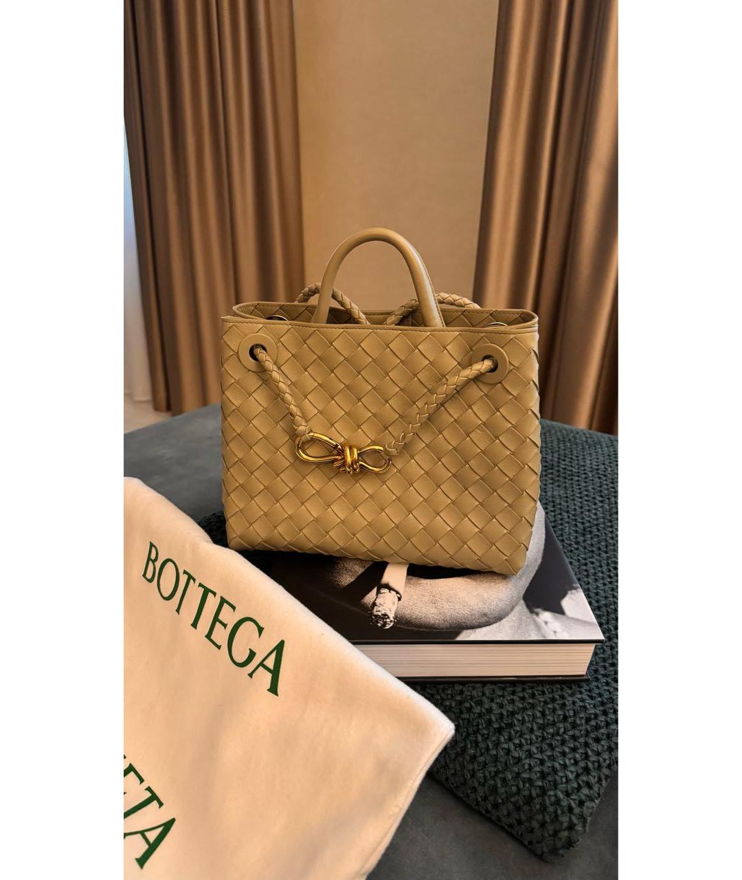 BOTTEGA VENETA Салатовая кожаная сумка тоут, фото 2