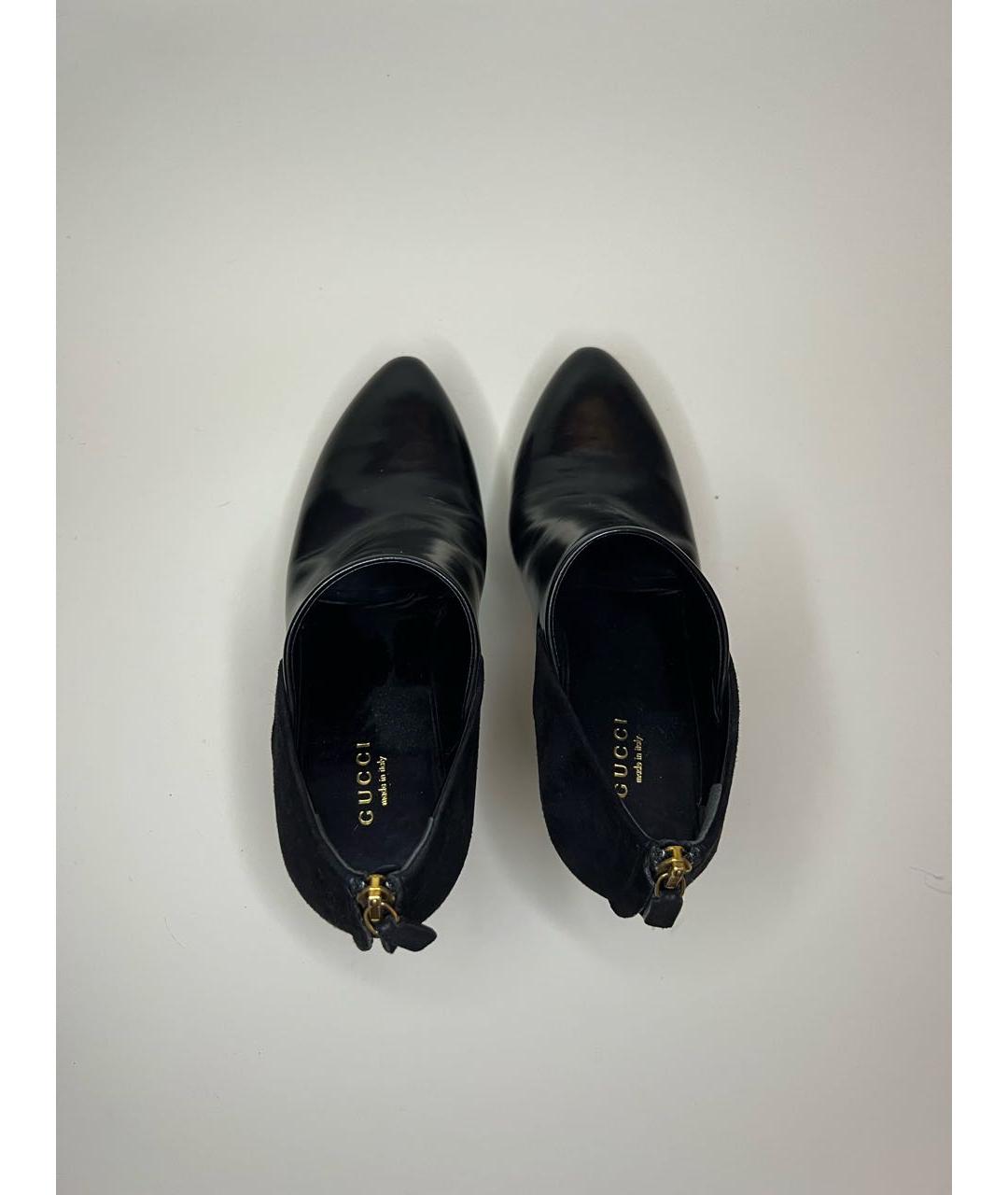 GUCCI Черные кожаные ботильоны, фото 3
