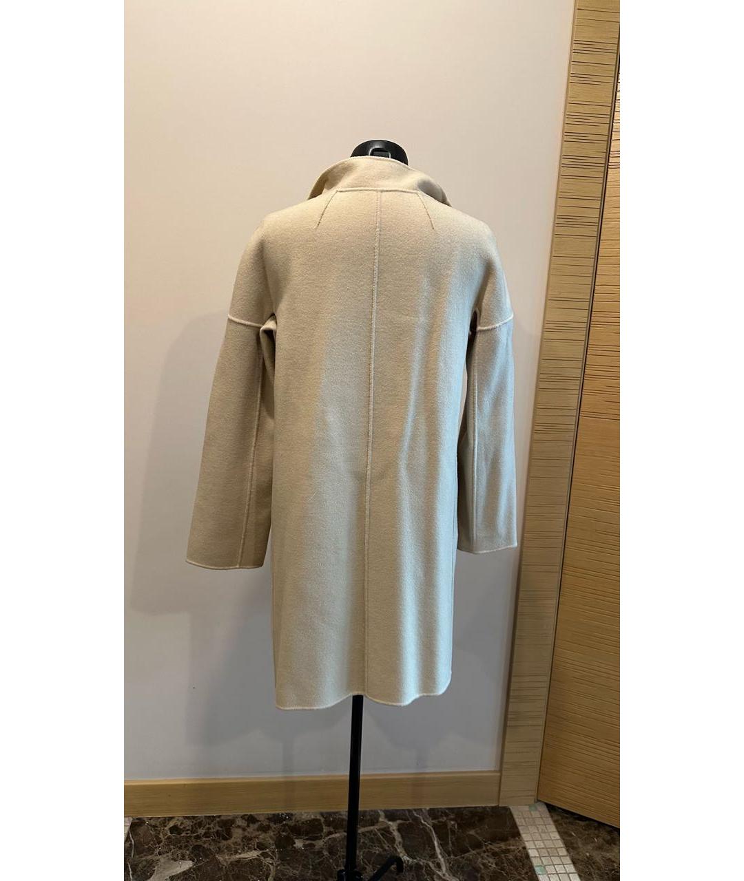 MAX MARA Бежевое шерстяное пальто, фото 4