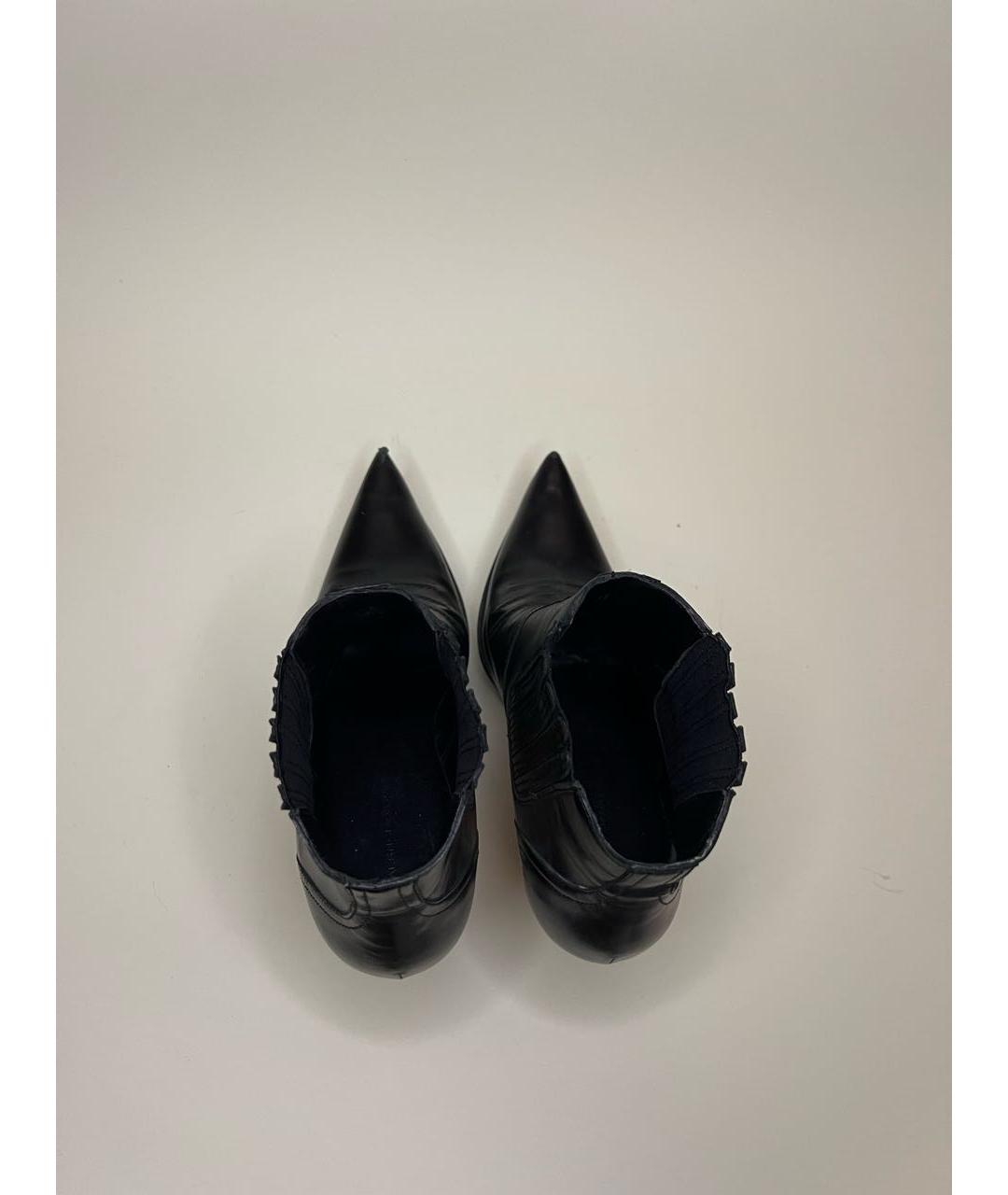 BALENCIAGA Черные кожаные ботильоны, фото 3