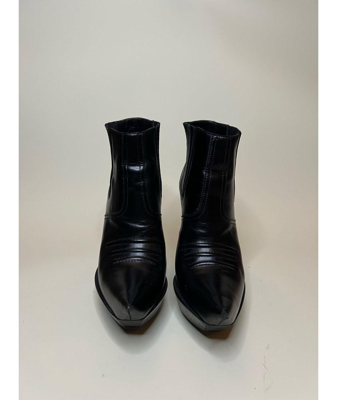 BALENCIAGA Черные кожаные ботильоны, фото 5