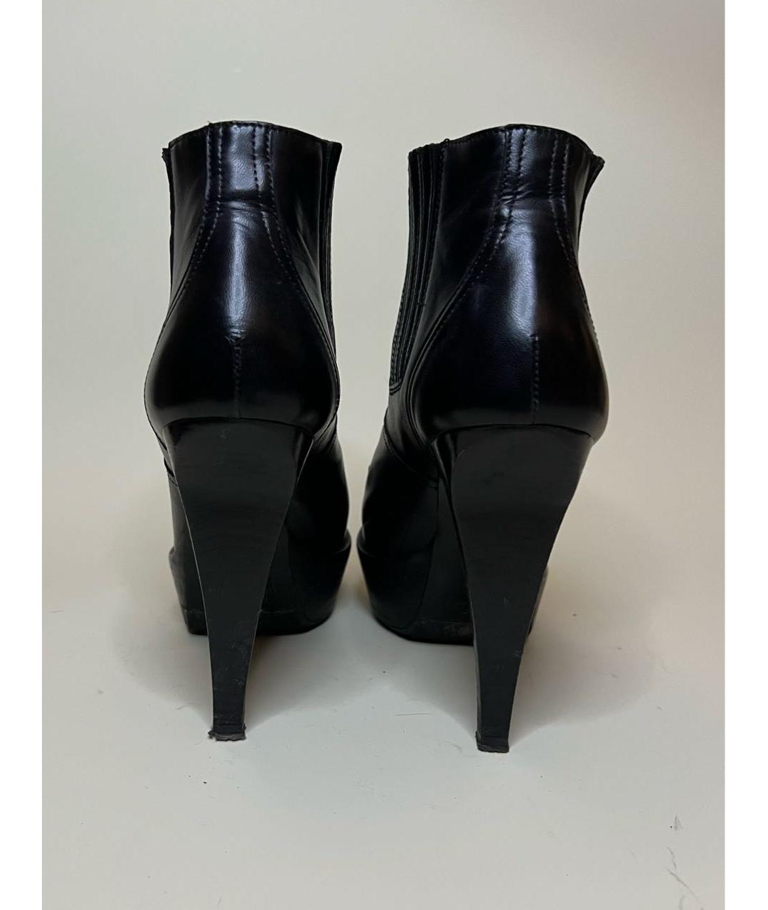 BALENCIAGA Черные кожаные ботильоны, фото 4