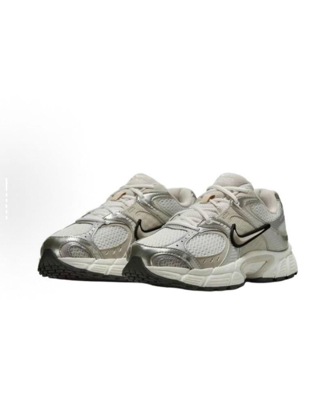 NIKE Бежевые текстильные низкие кроссовки / кеды, фото 3
