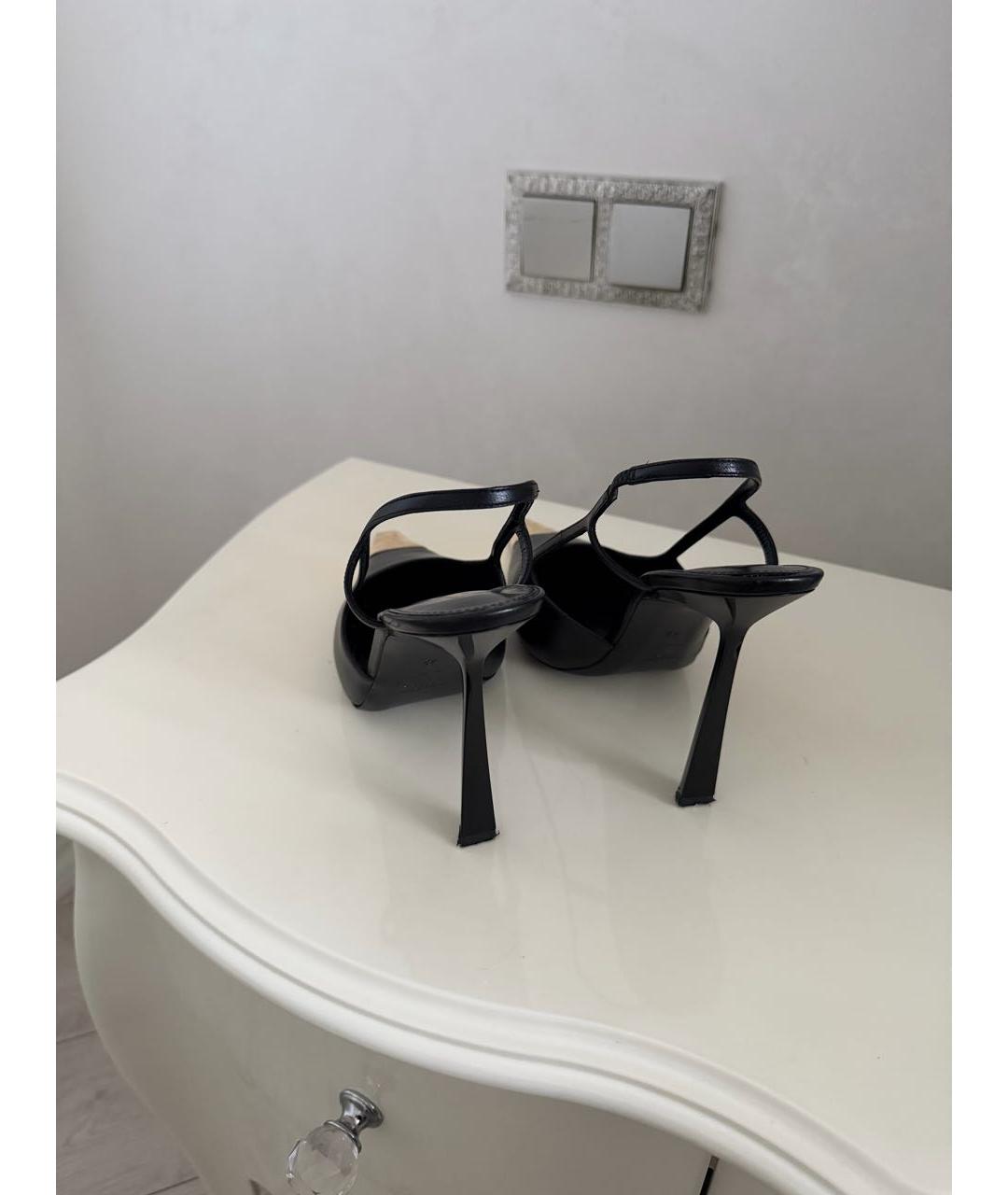 SAINT LAURENT Черные кожаные туфли, фото 4