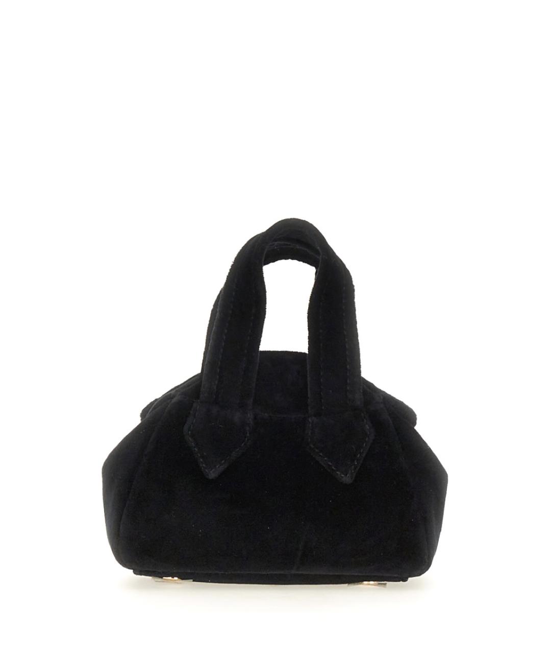 VIVIENNE WESTWOOD Черная хлопковая сумка с короткими ручками, фото 3