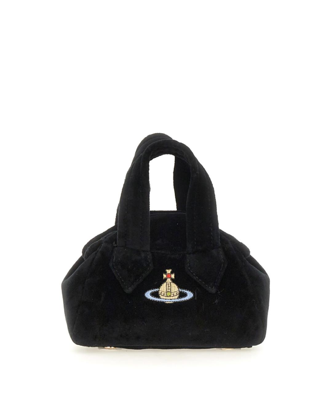 VIVIENNE WESTWOOD Черная хлопковая сумка с короткими ручками, фото 1