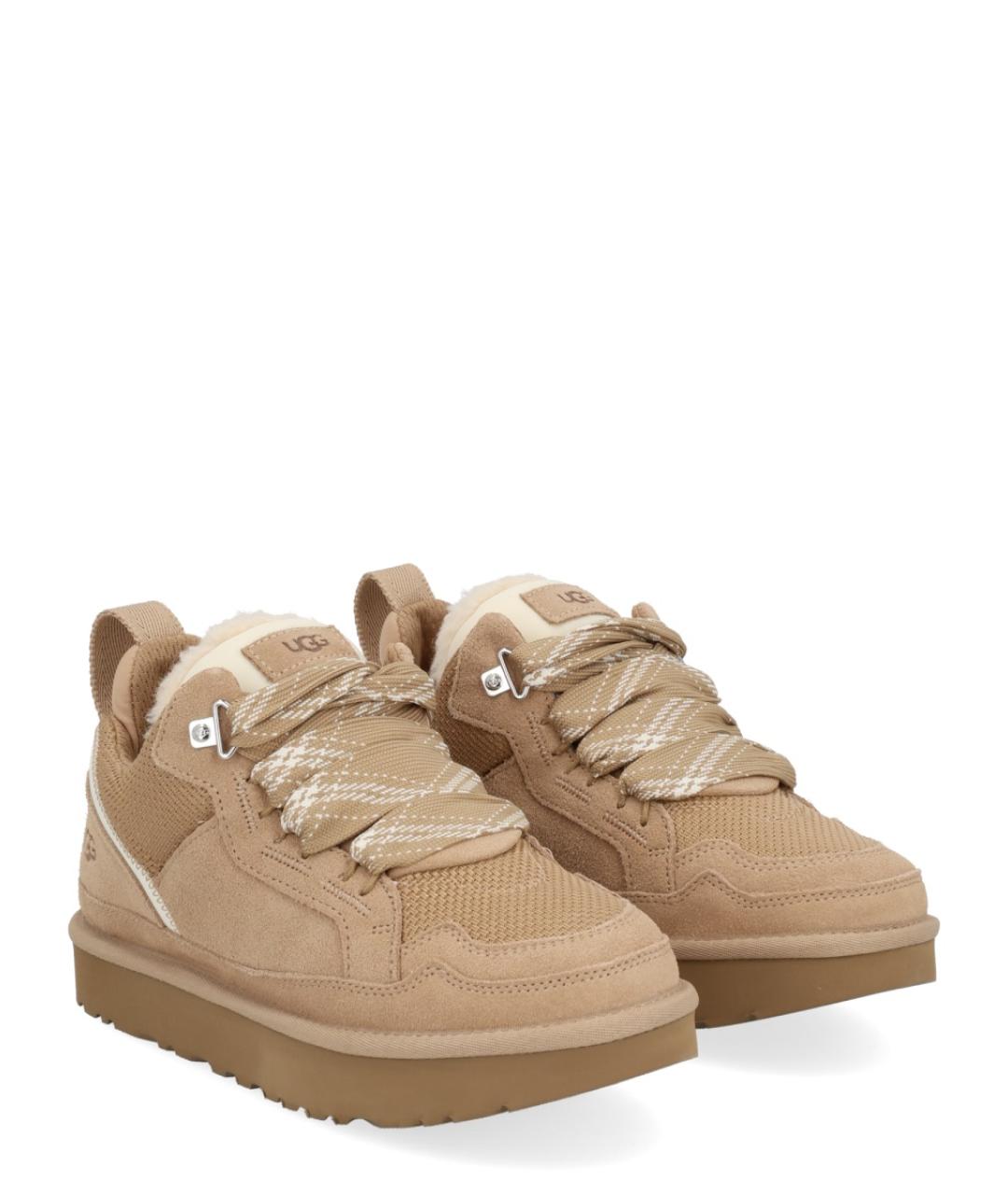 UGG AUSTRALIA Бежевые замшевые кроссовки, фото 2