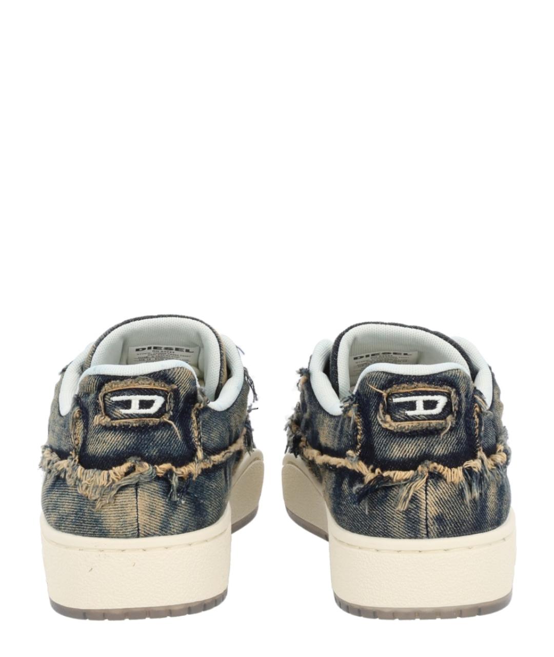 DIESEL Синие текстильные низкие кроссовки / кеды, фото 4