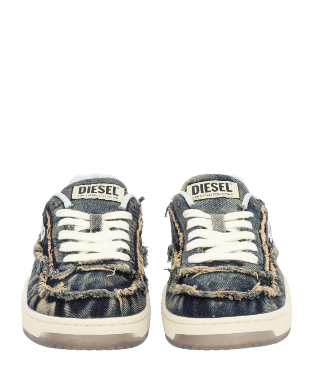 DIESEL Синие текстильные низкие кроссовки / кеды, фото 3