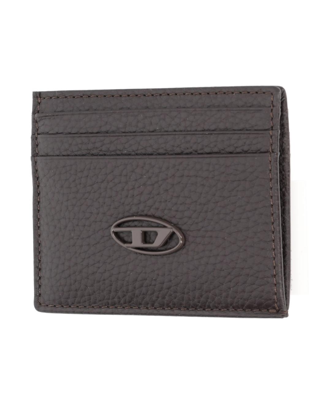 DIESEL Коричневый кожаный кардхолдер, фото 3