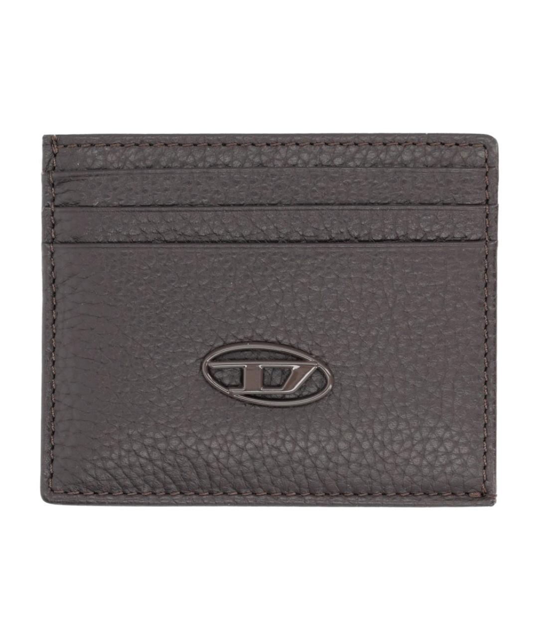 DIESEL Коричневый кожаный кардхолдер, фото 1