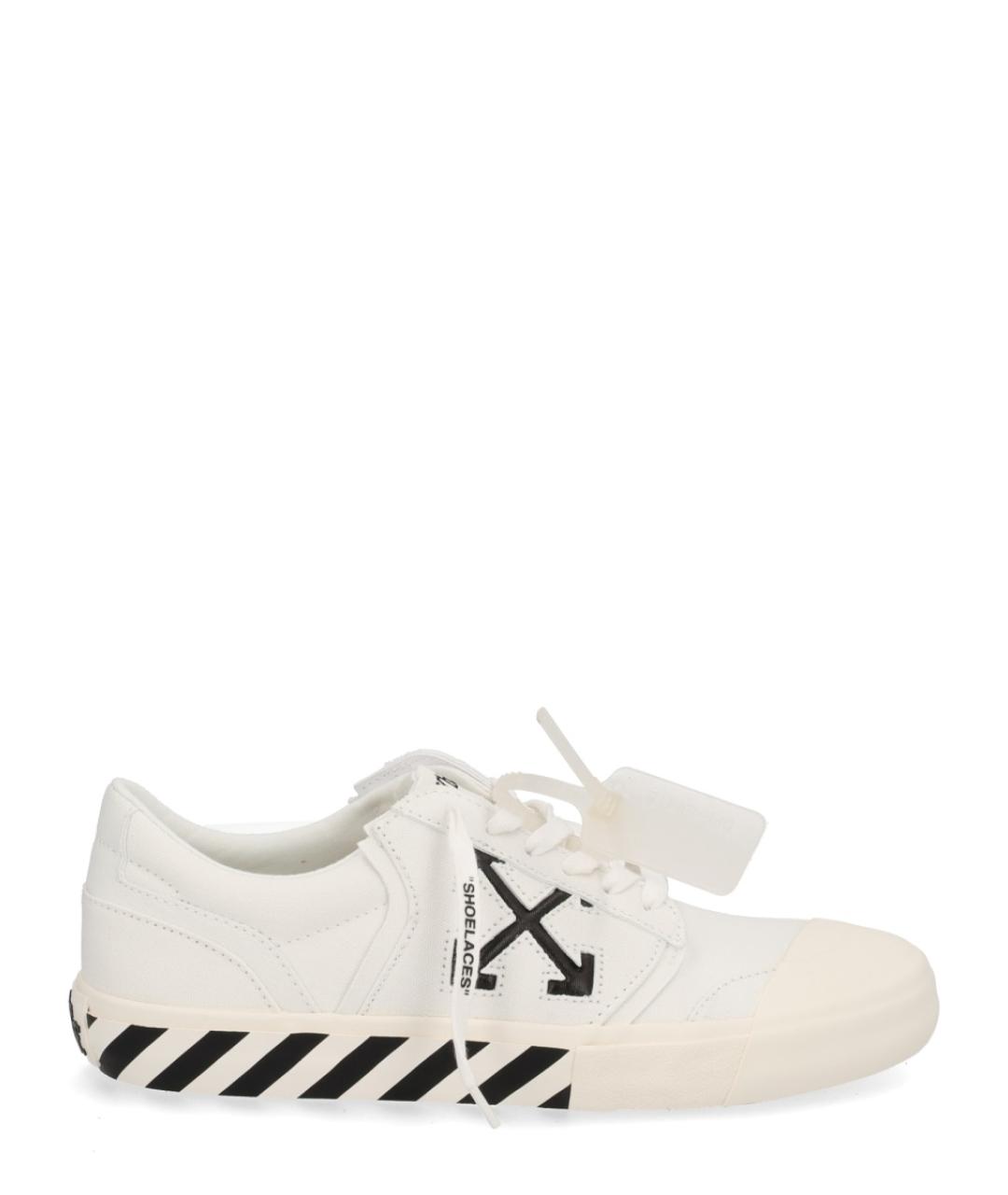 OFF-WHITE Белые текстильные низкие кроссовки / кеды, фото 1