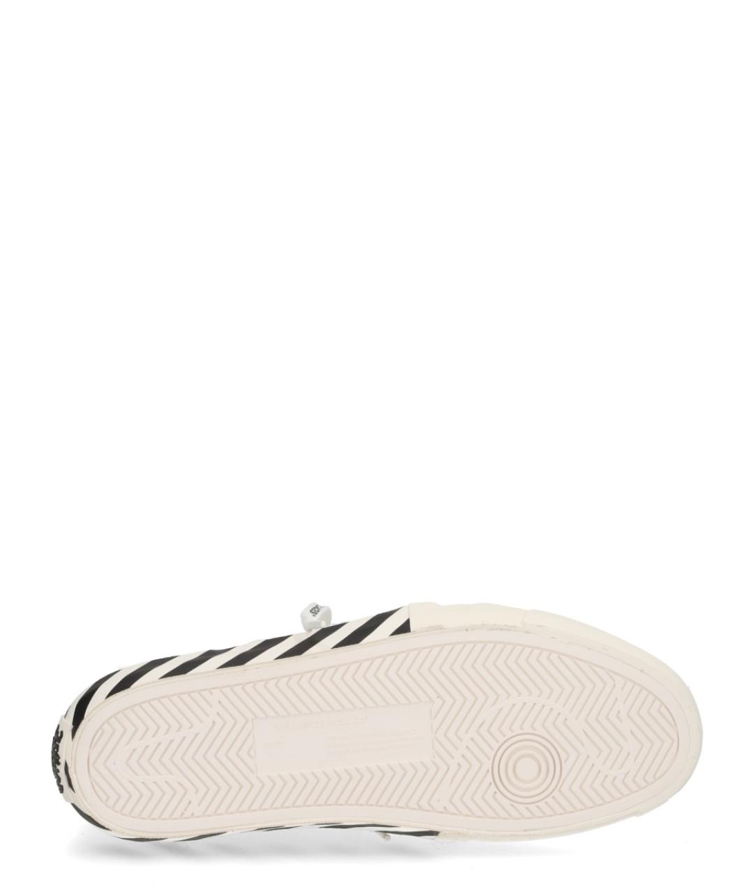 OFF-WHITE Белые текстильные низкие кроссовки / кеды, фото 6