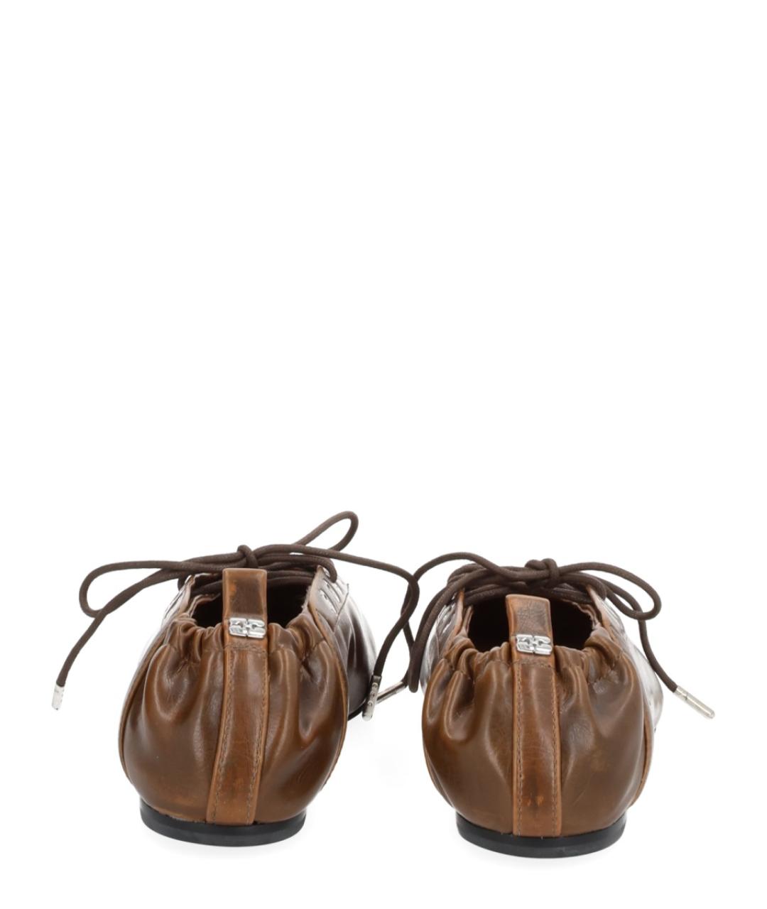 GANNI Коричневые балетки, фото 4