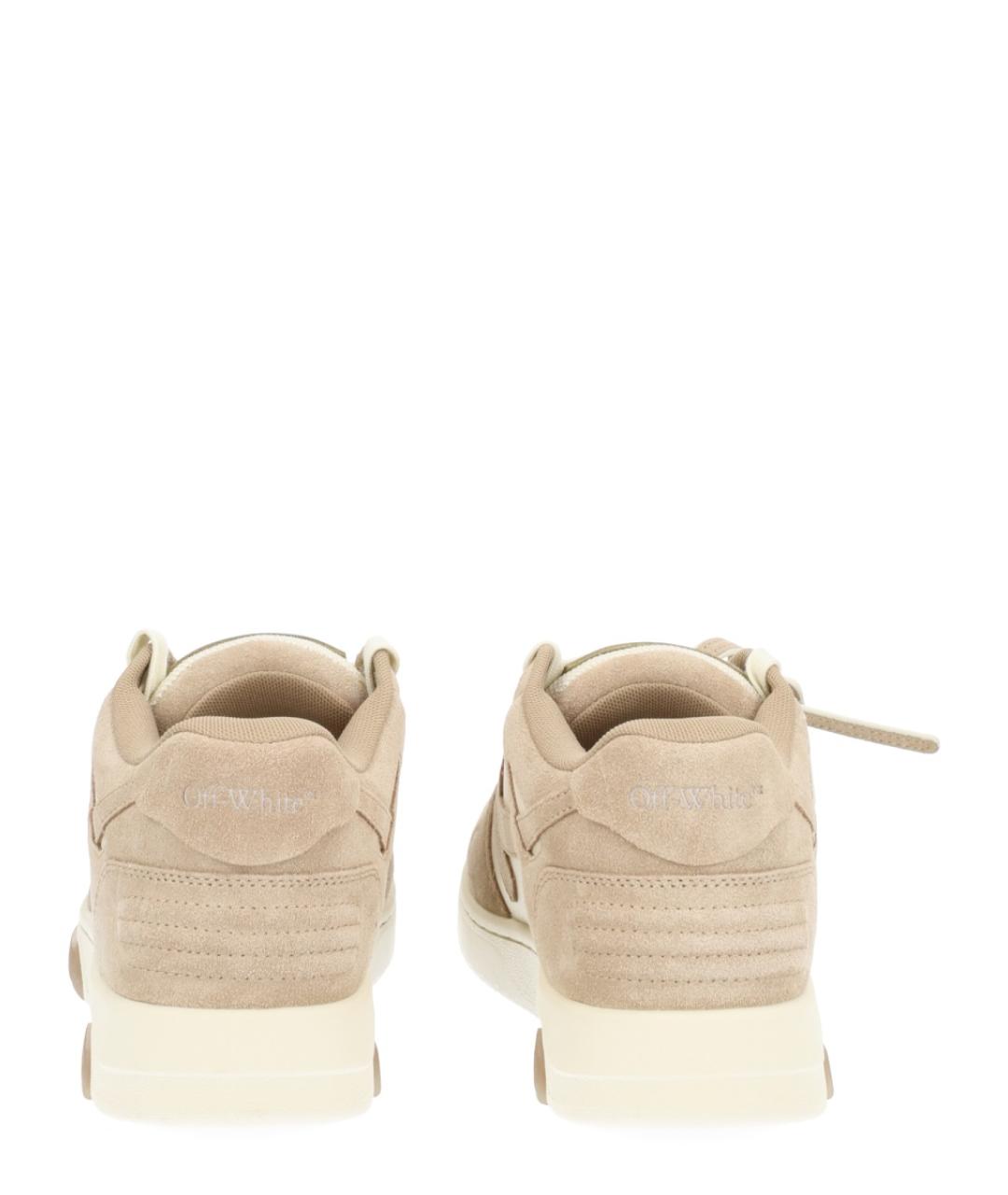 OFF-WHITE Бежевые текстильные кроссовки, фото 4