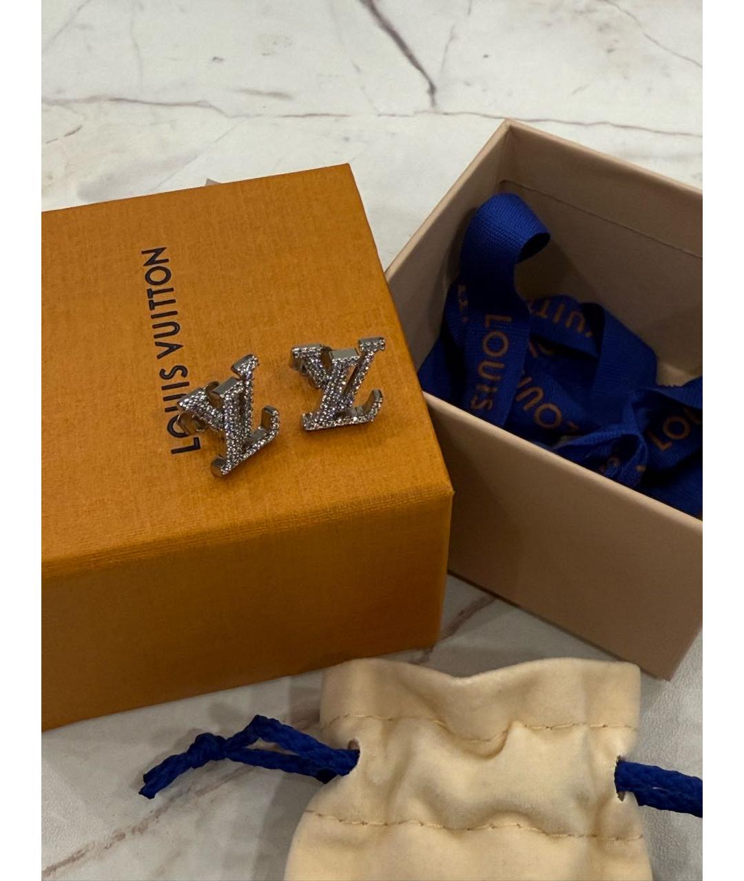 LOUIS VUITTON Серебряные латунные серьги, фото 3