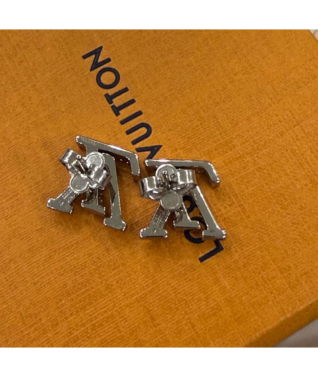 LOUIS VUITTON Серебряные латунные серьги, фото 5
