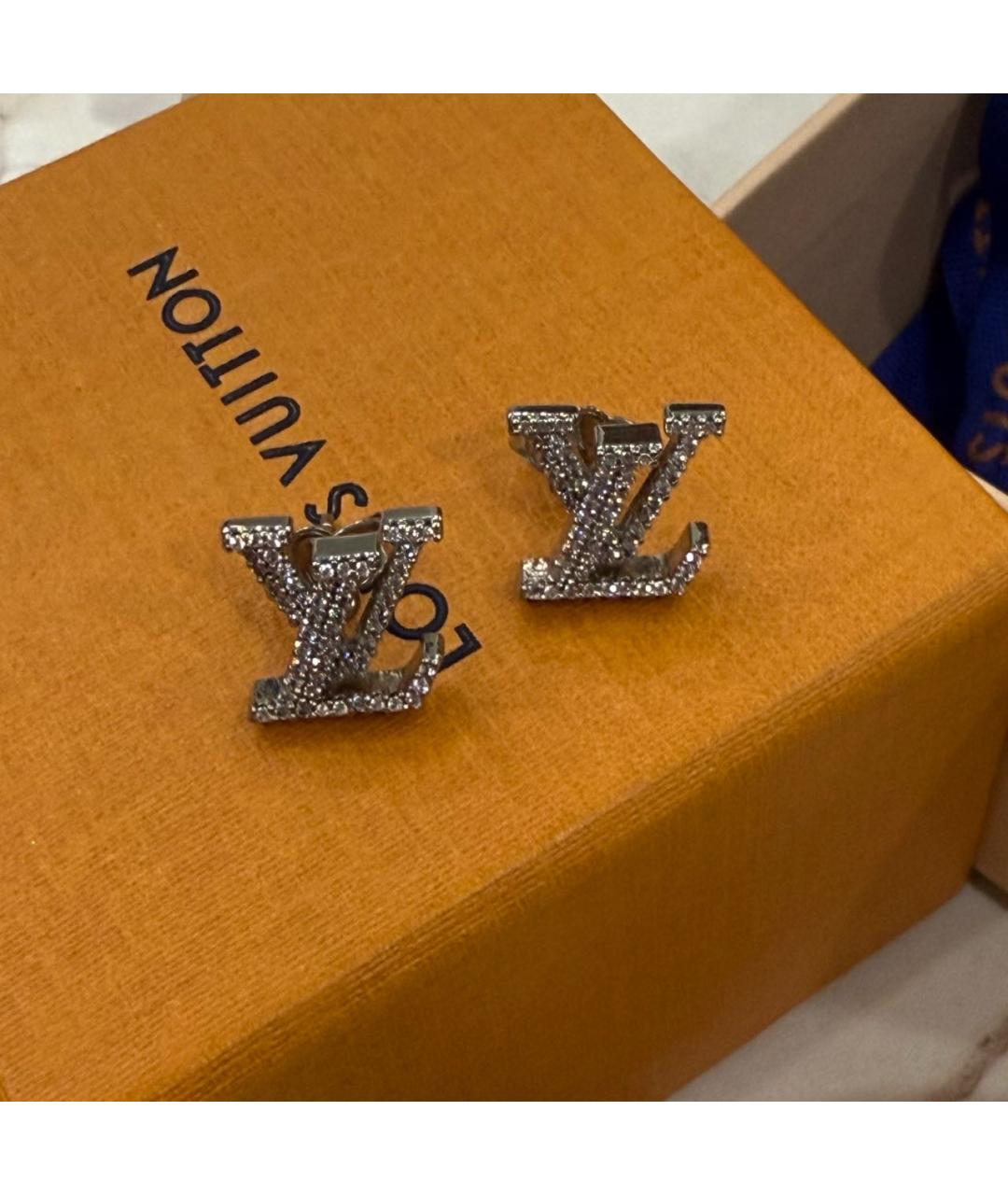 LOUIS VUITTON Серебряные латунные серьги, фото 4