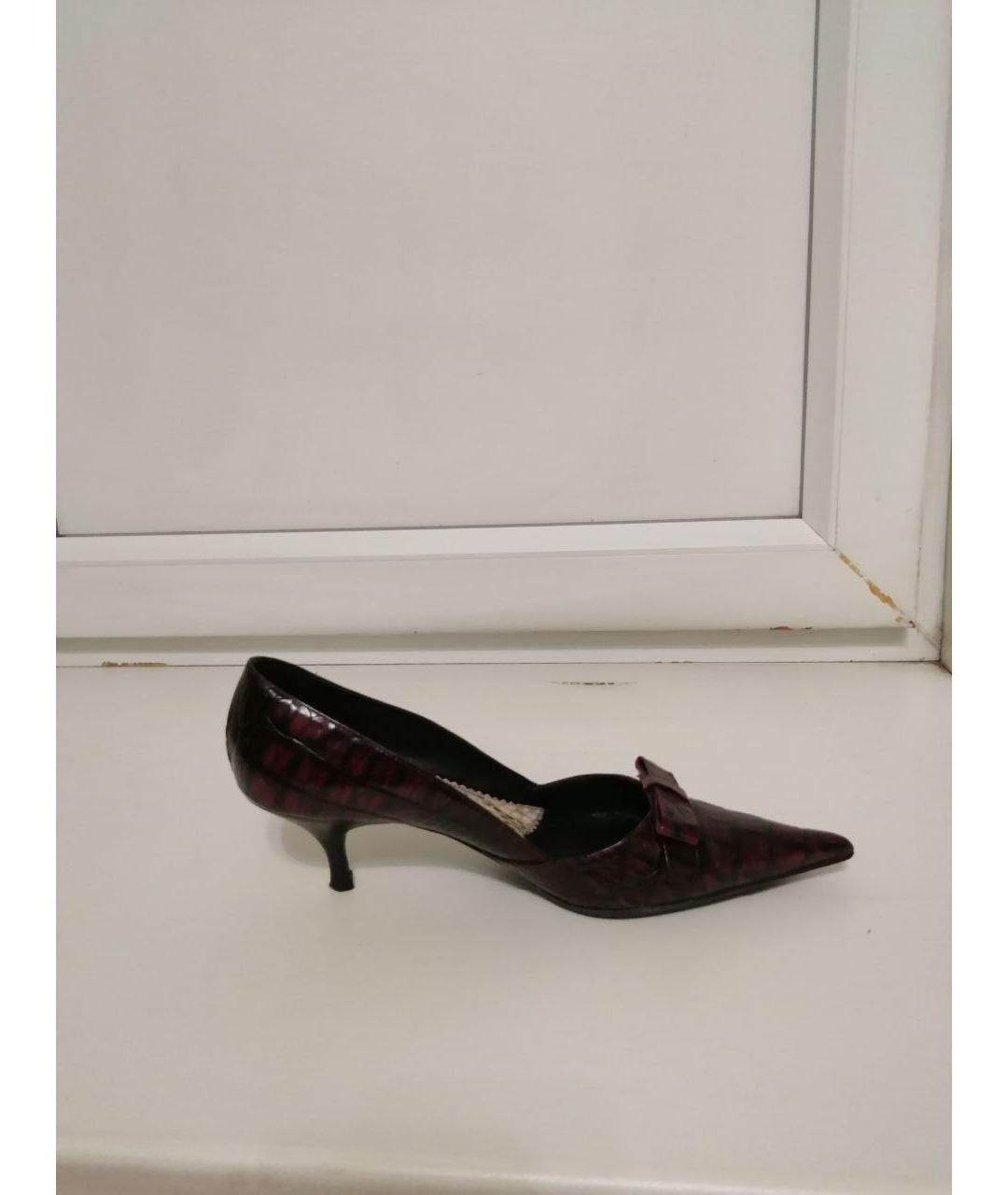 HUGO BOSS Бордовые кожаные туфли, фото 3