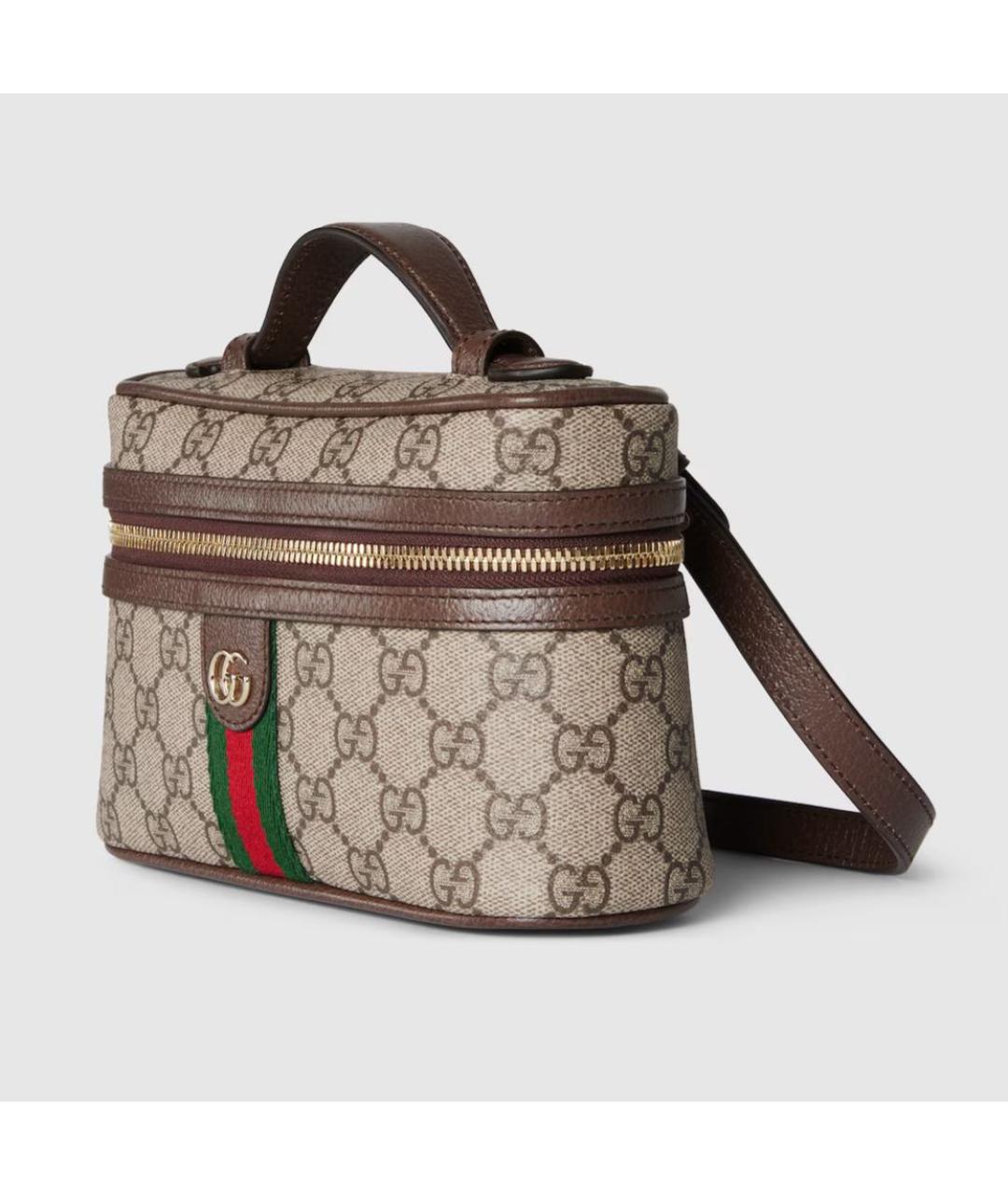 GUCCI Бежевая кожаная сумка через плечо, фото 2