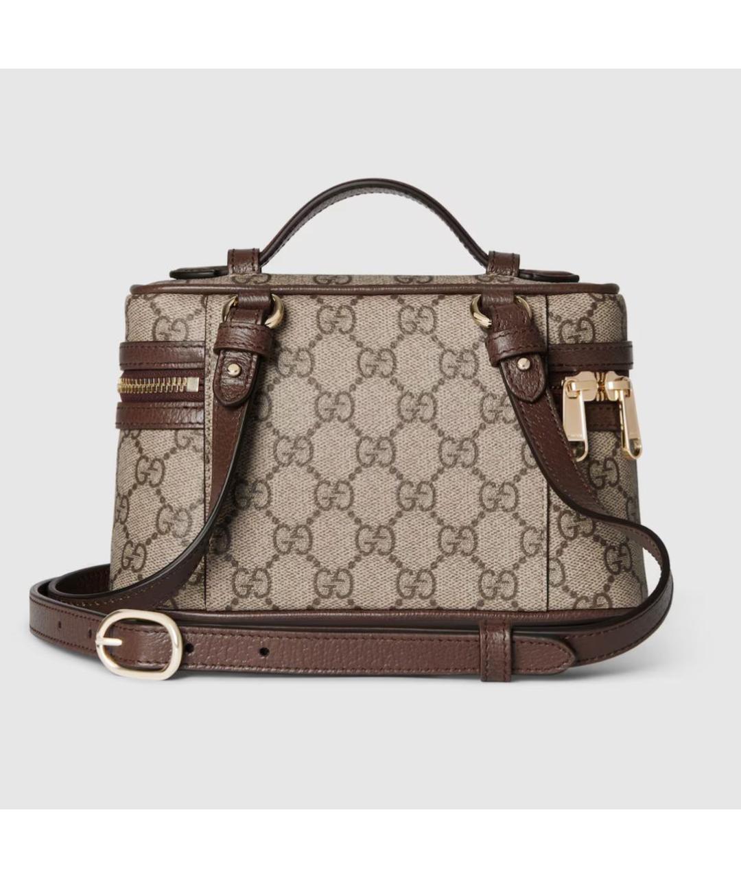 GUCCI Бежевая кожаная сумка через плечо, фото 5
