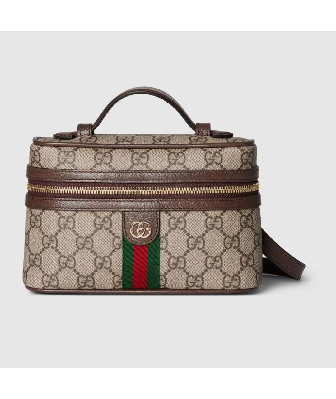 GUCCI Бежевая кожаная сумка через плечо, фото 7