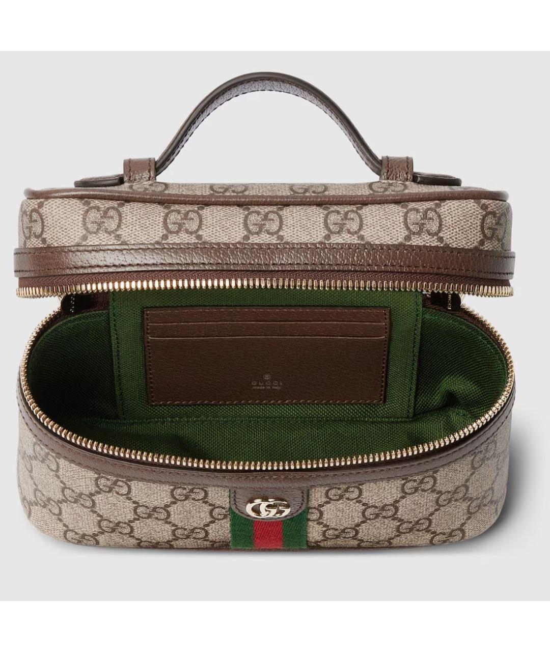 GUCCI Бежевая кожаная сумка через плечо, фото 6