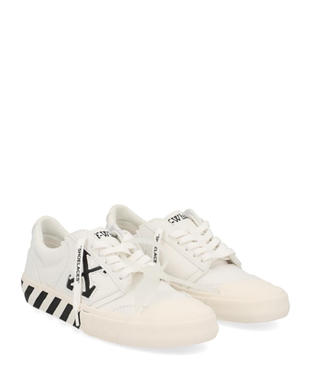 OFF-WHITE Белые текстильные кеды, фото 2