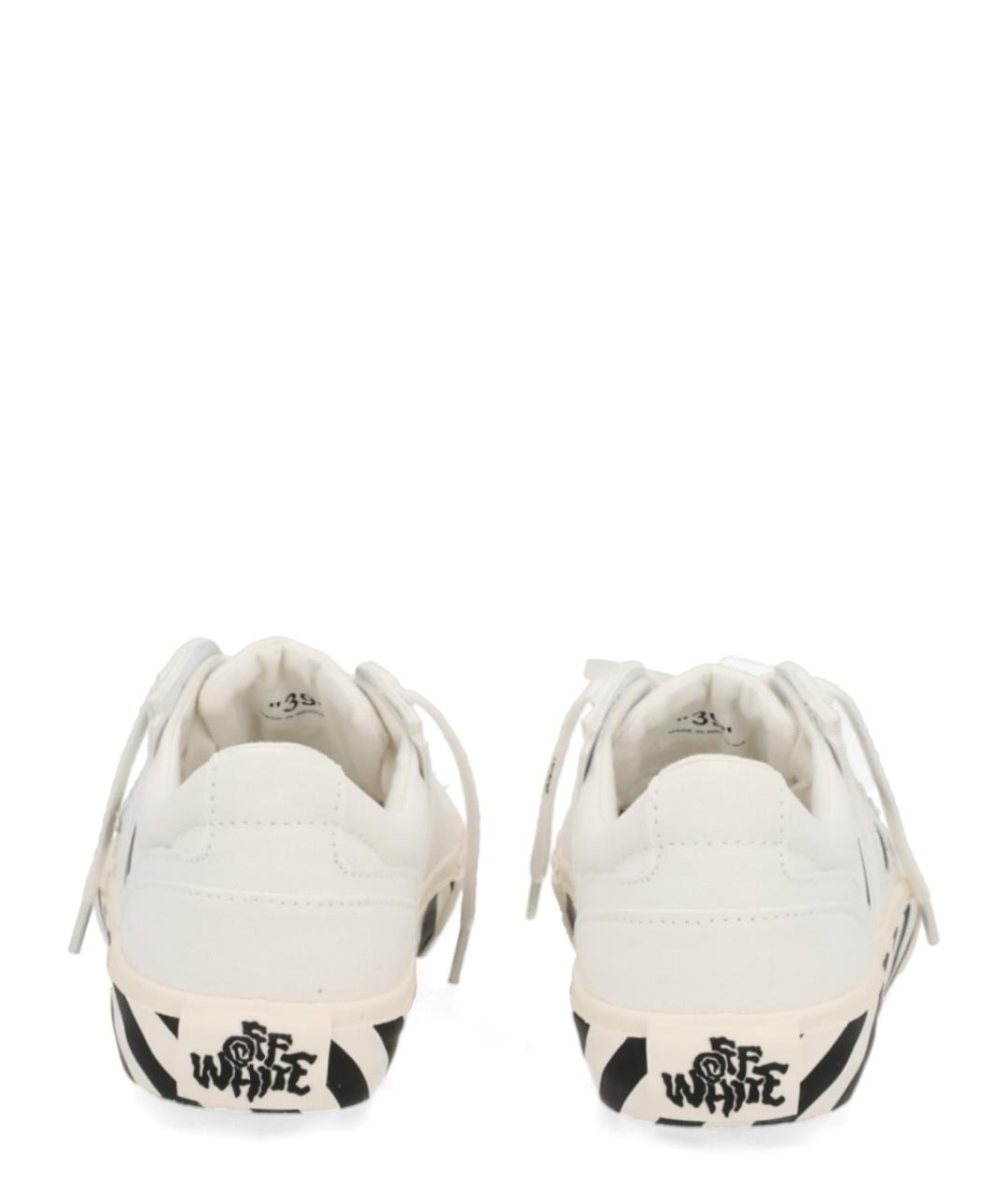 OFF-WHITE Белые текстильные кеды, фото 4