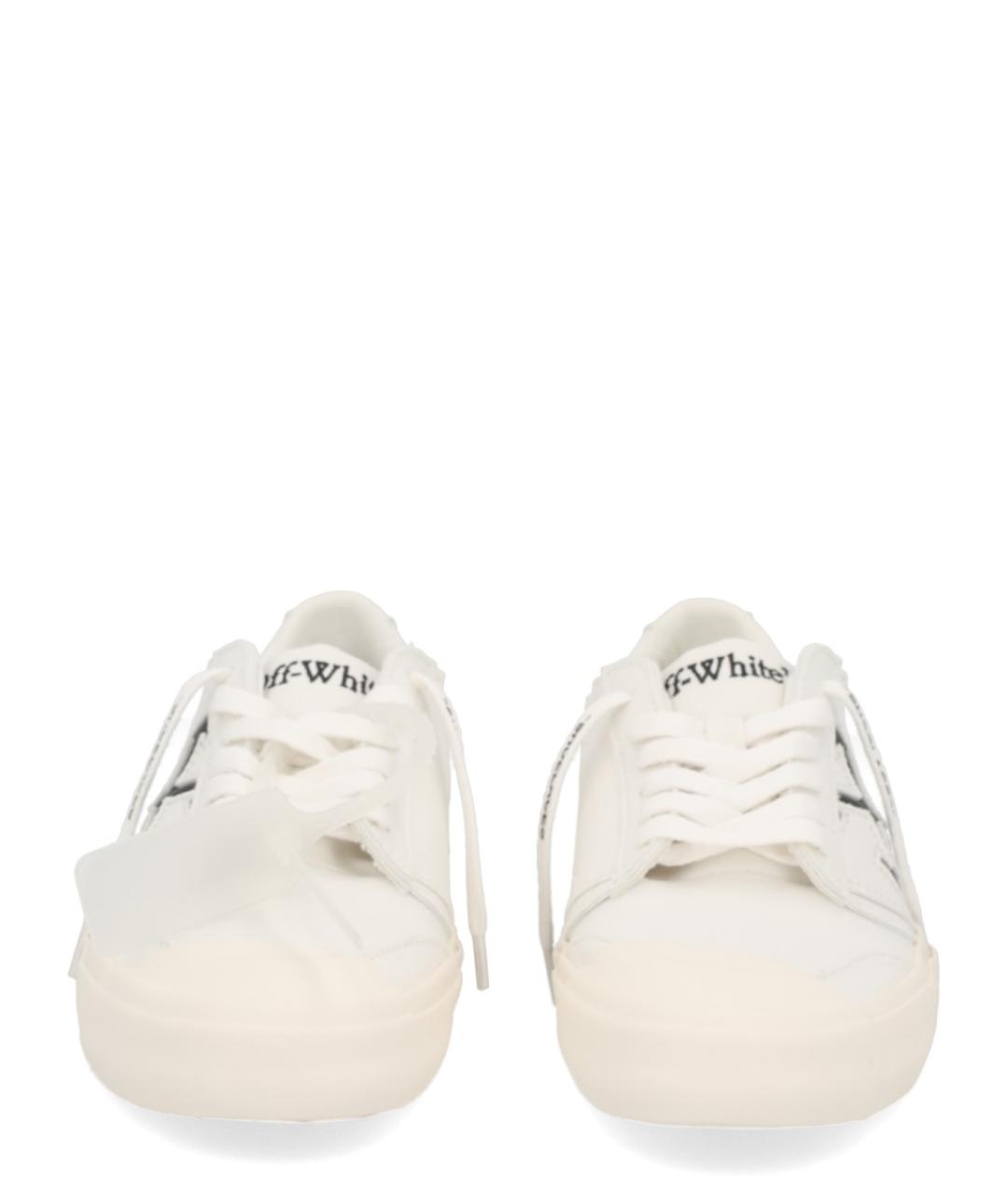 OFF-WHITE Белые текстильные кеды, фото 3