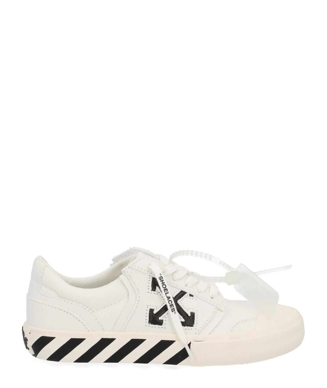 OFF-WHITE Белые текстильные кеды, фото 1