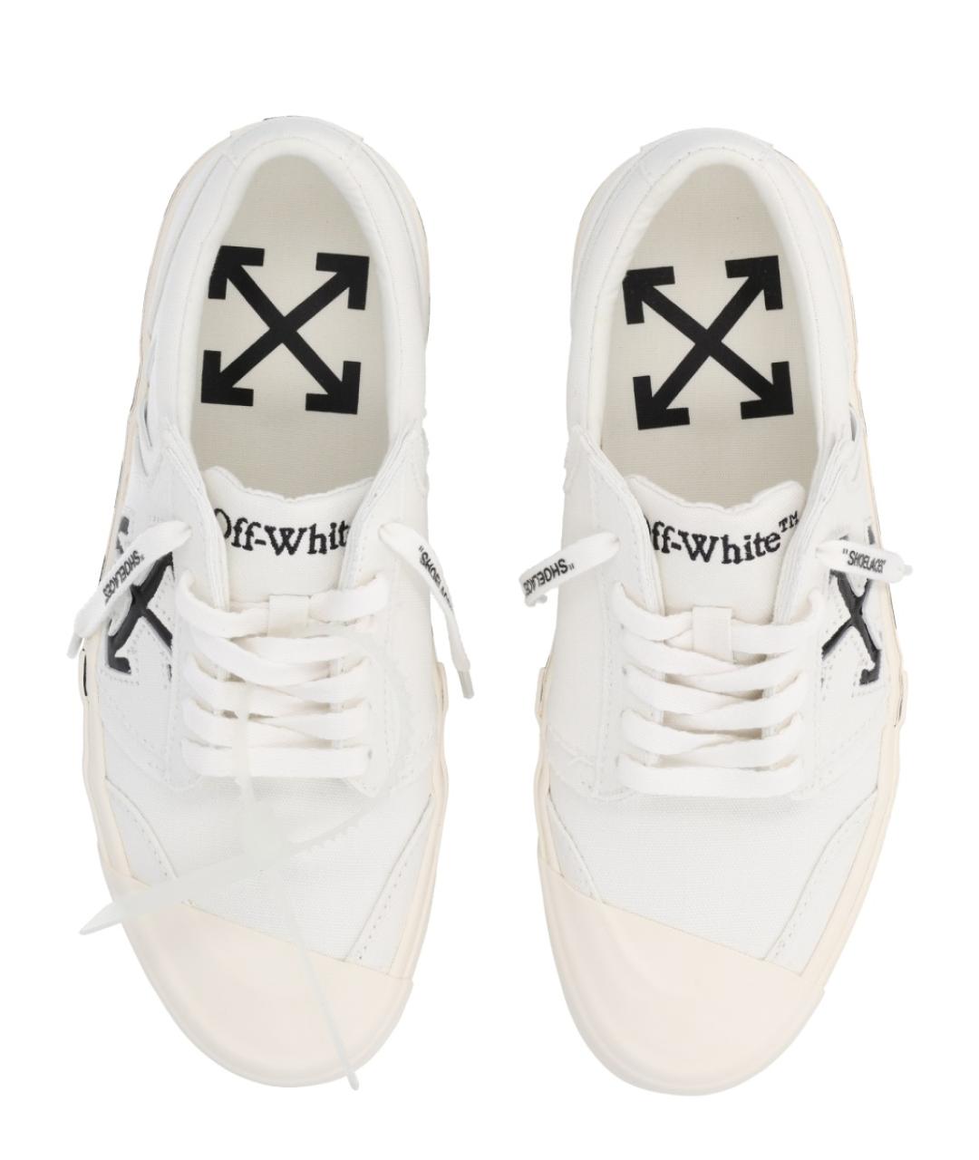 OFF-WHITE Белые текстильные кеды, фото 5