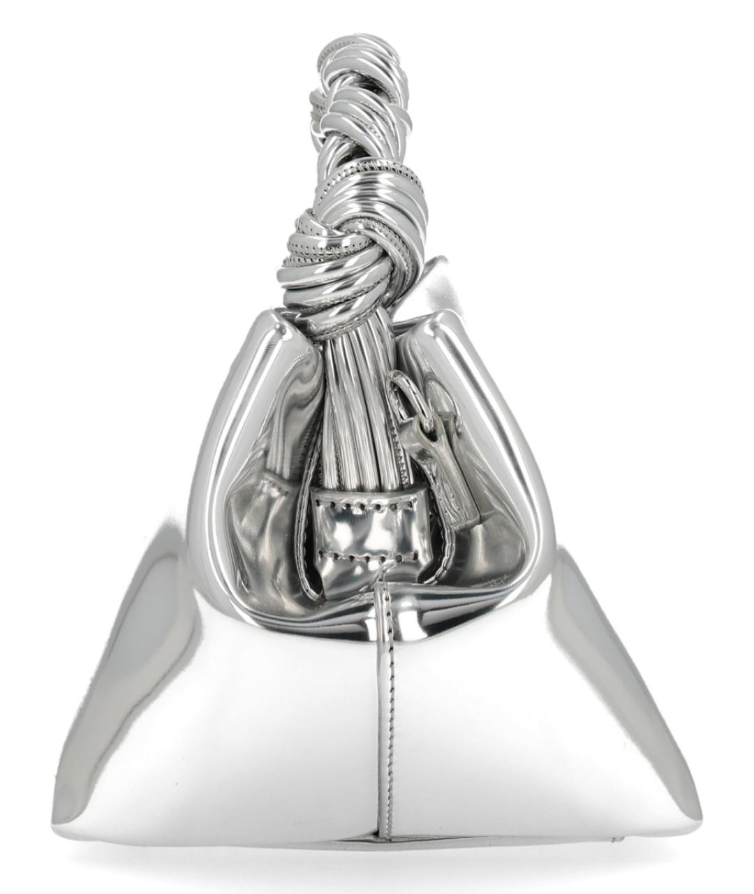 GANNI Серебряная кожаная сумка тоут, фото 4