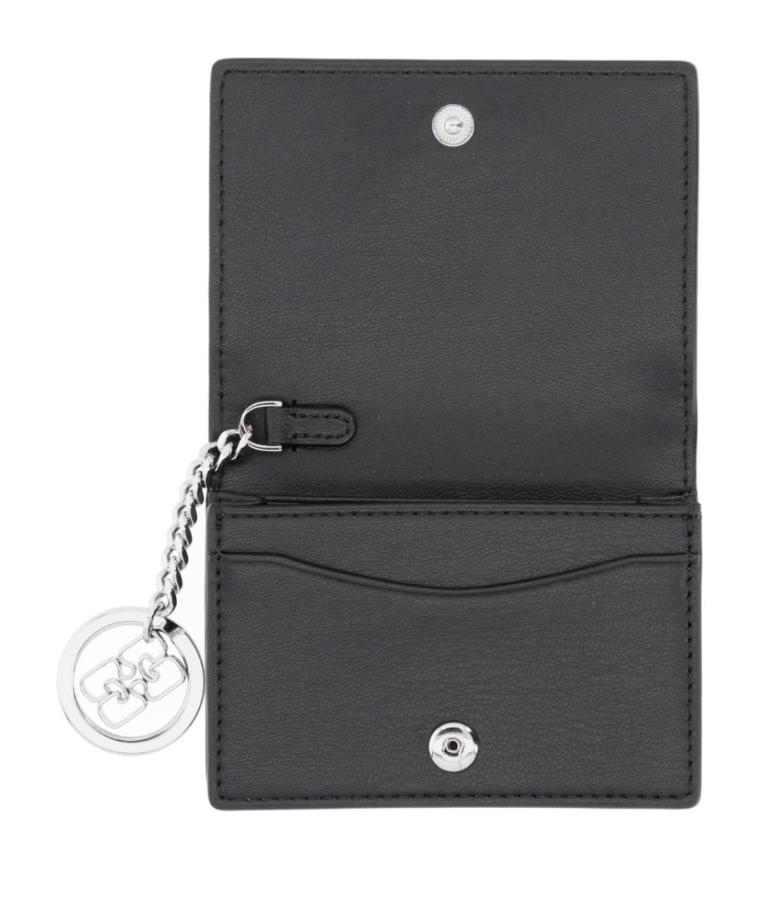 GANNI Черный кожаный кошелек, фото 3