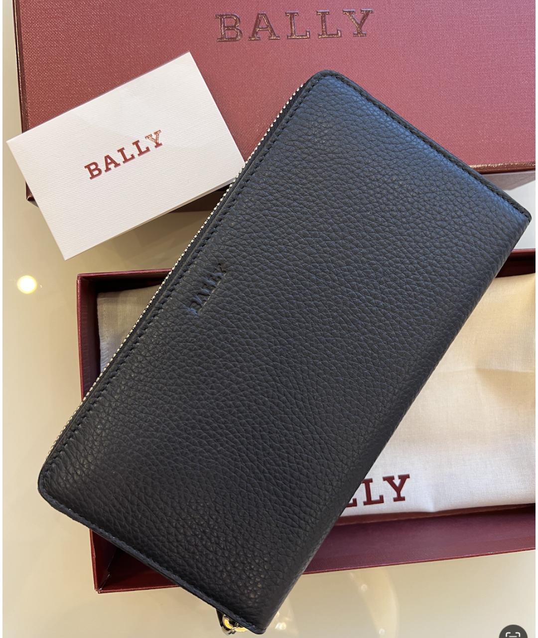 BALLY Темно-синий кожаный кошелек, фото 5