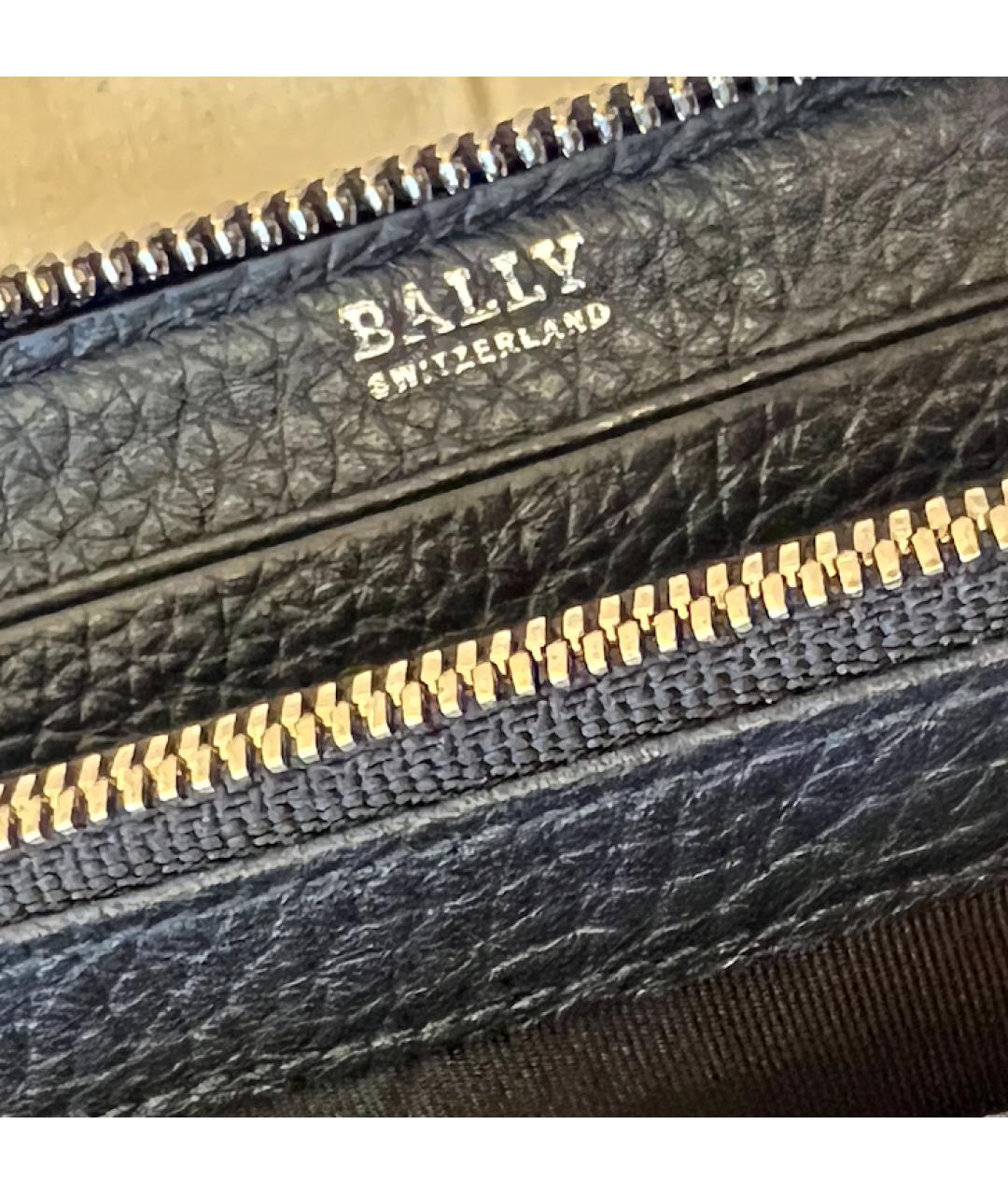 BALLY Темно-синий кожаный кошелек, фото 4