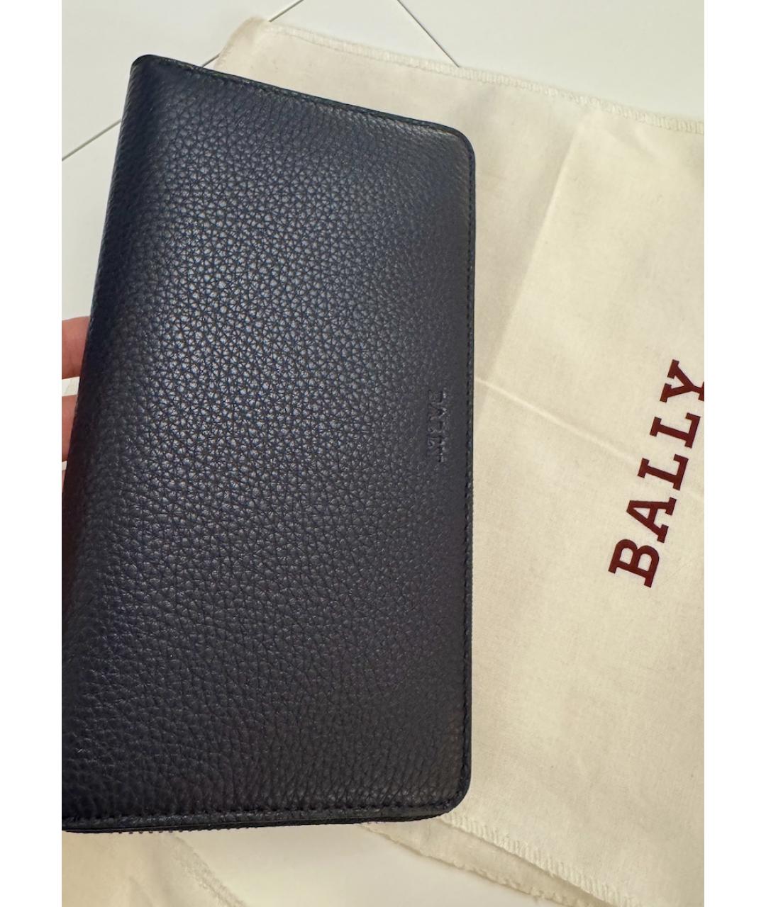BALLY Темно-синий кожаный кошелек, фото 7