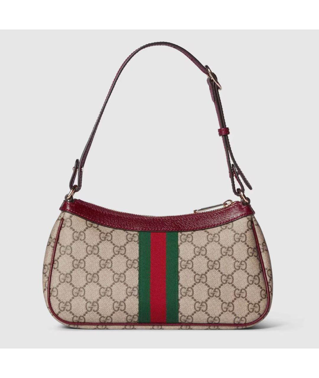 GUCCI Бежевая кожаная сумка через плечо, фото 5