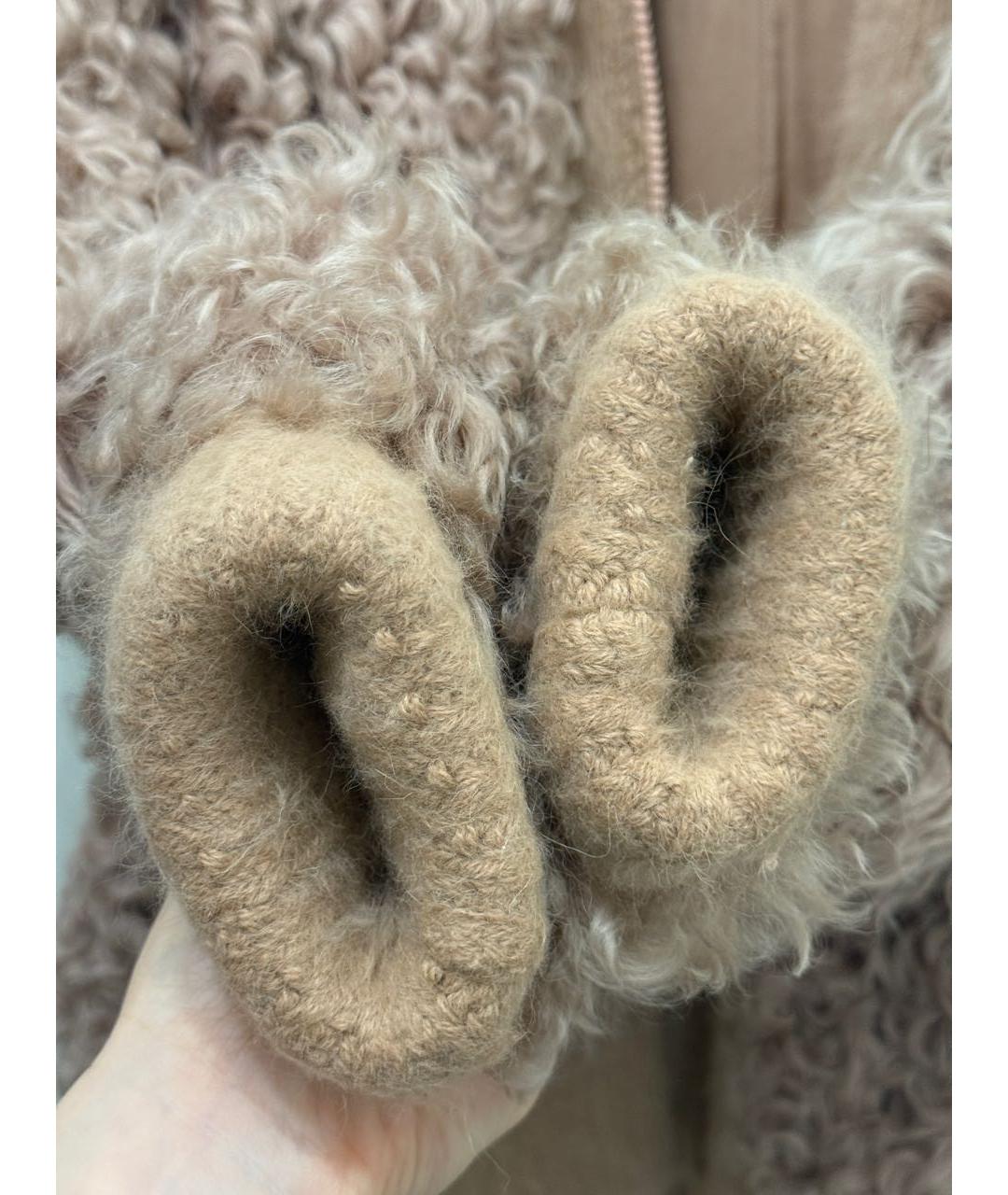 MIU MIU Бежевая меховая шуба, фото 6