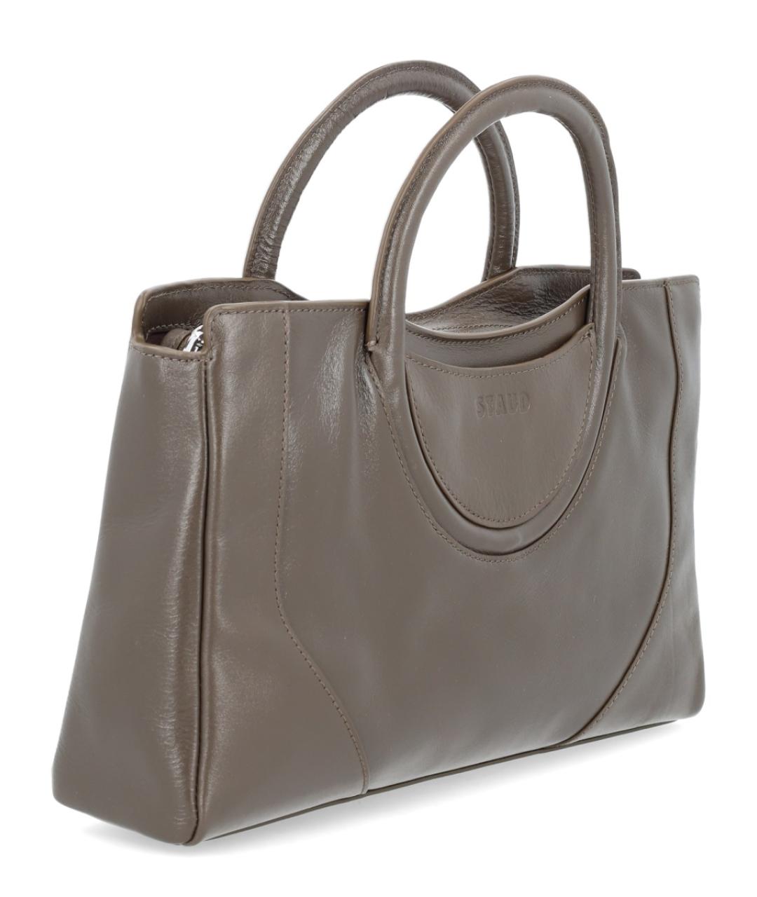 STAUD Коричневая кожаная сумка тоут, фото 2