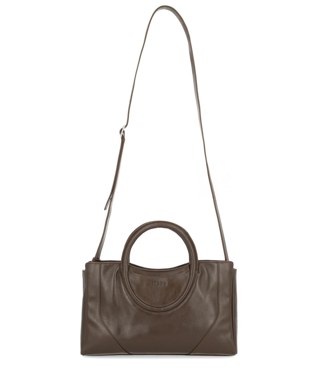 STAUD Коричневая кожаная сумка тоут, фото 5