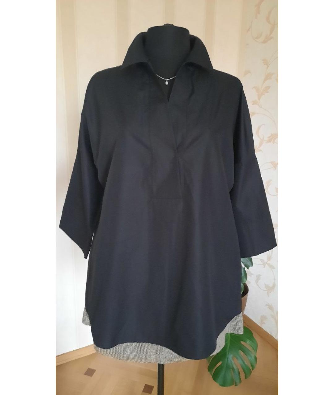 AKRIS Черная хлопковая блузы, фото 5