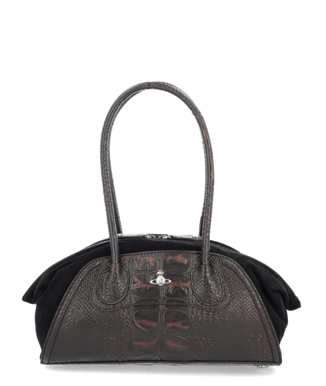 VIVIENNE WESTWOOD Коричневая кожаная сумка через плечо, фото 1