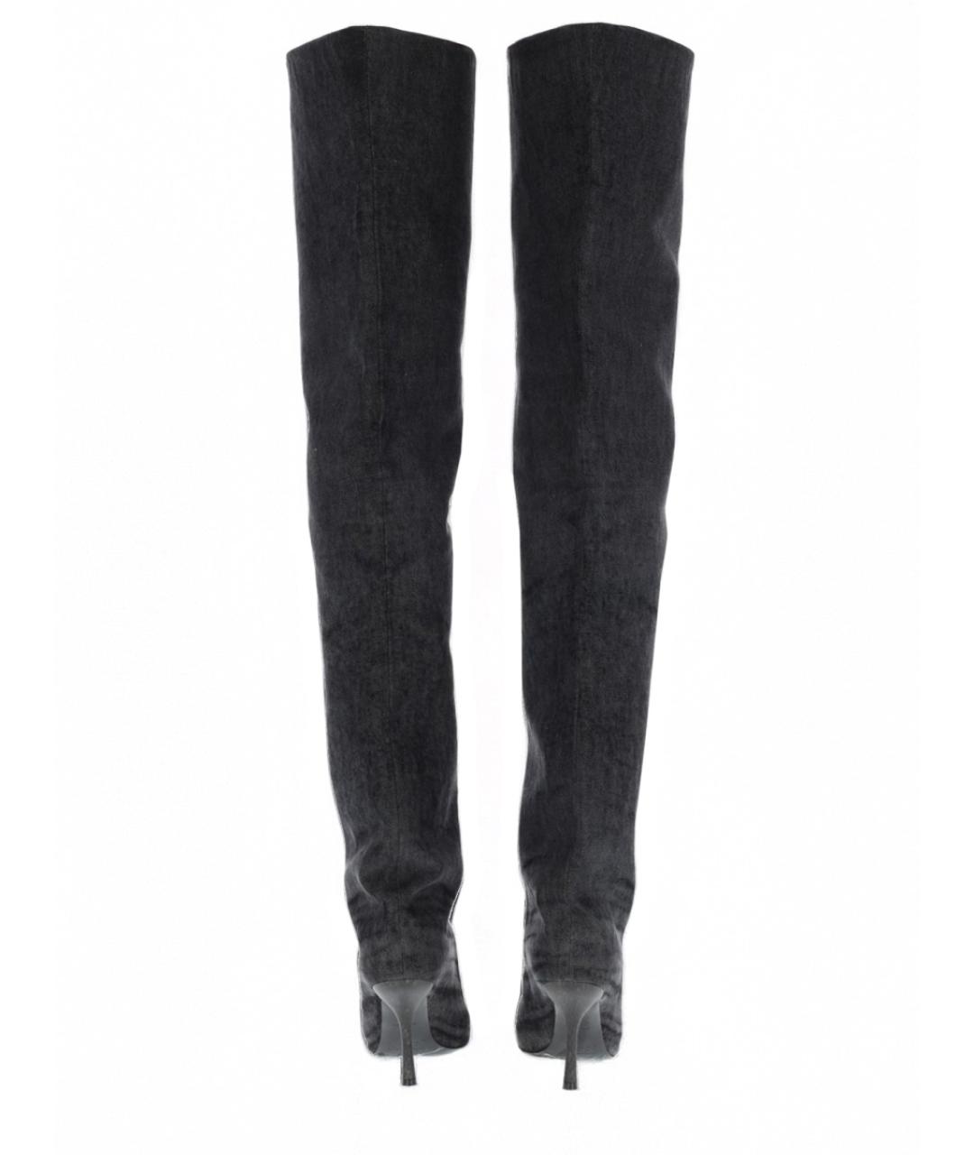 DIESEL Черные текстильные ботфорты, фото 4