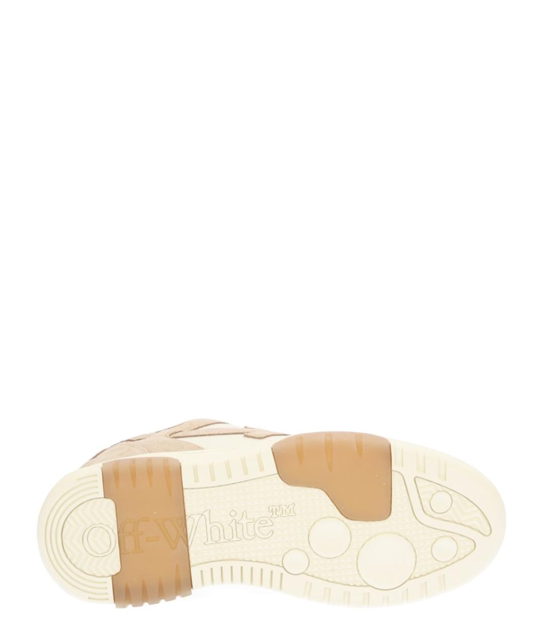 OFF-WHITE Бежевые синтетические низкие кроссовки / кеды, фото 6