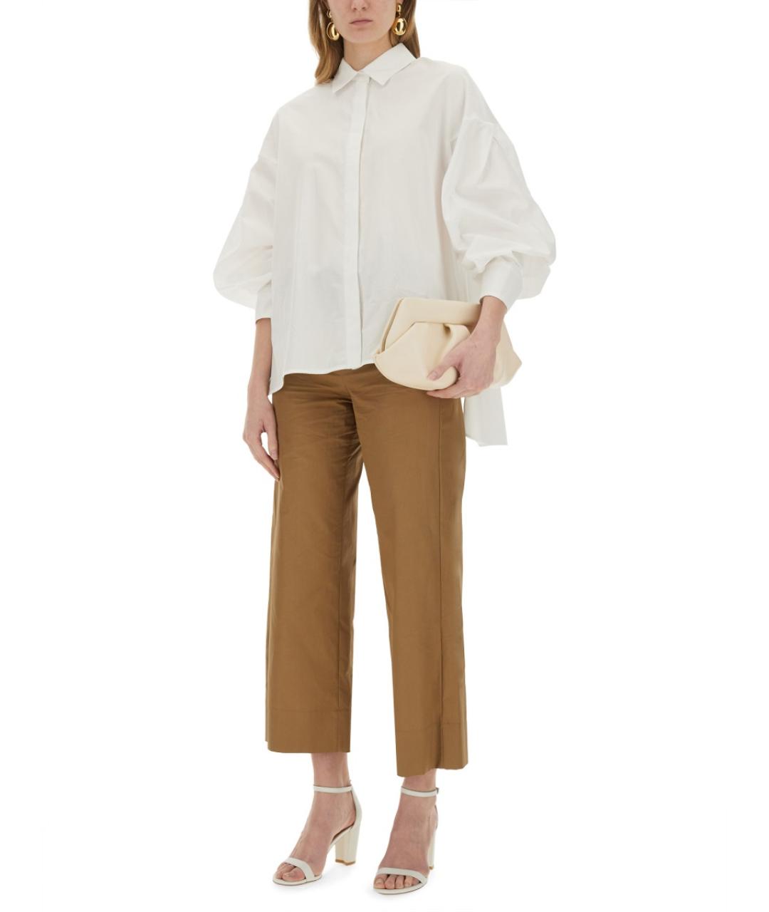 'S MAX MARA Белая хлопковая рубашка, фото 2