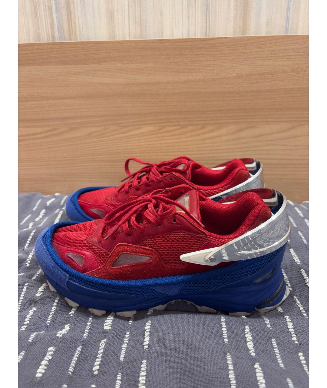 ADIDAS X RAF SIMONS Красные текстильные низкие кроссовки / кеды, фото 7