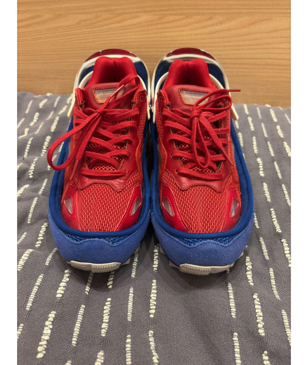 ADIDAS X RAF SIMONS Красные текстильные низкие кроссовки / кеды, фото 2